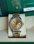 Rolex Datejust Champagne Jubilee Diamond Dial on Oyster 126283RBR Complete 2021