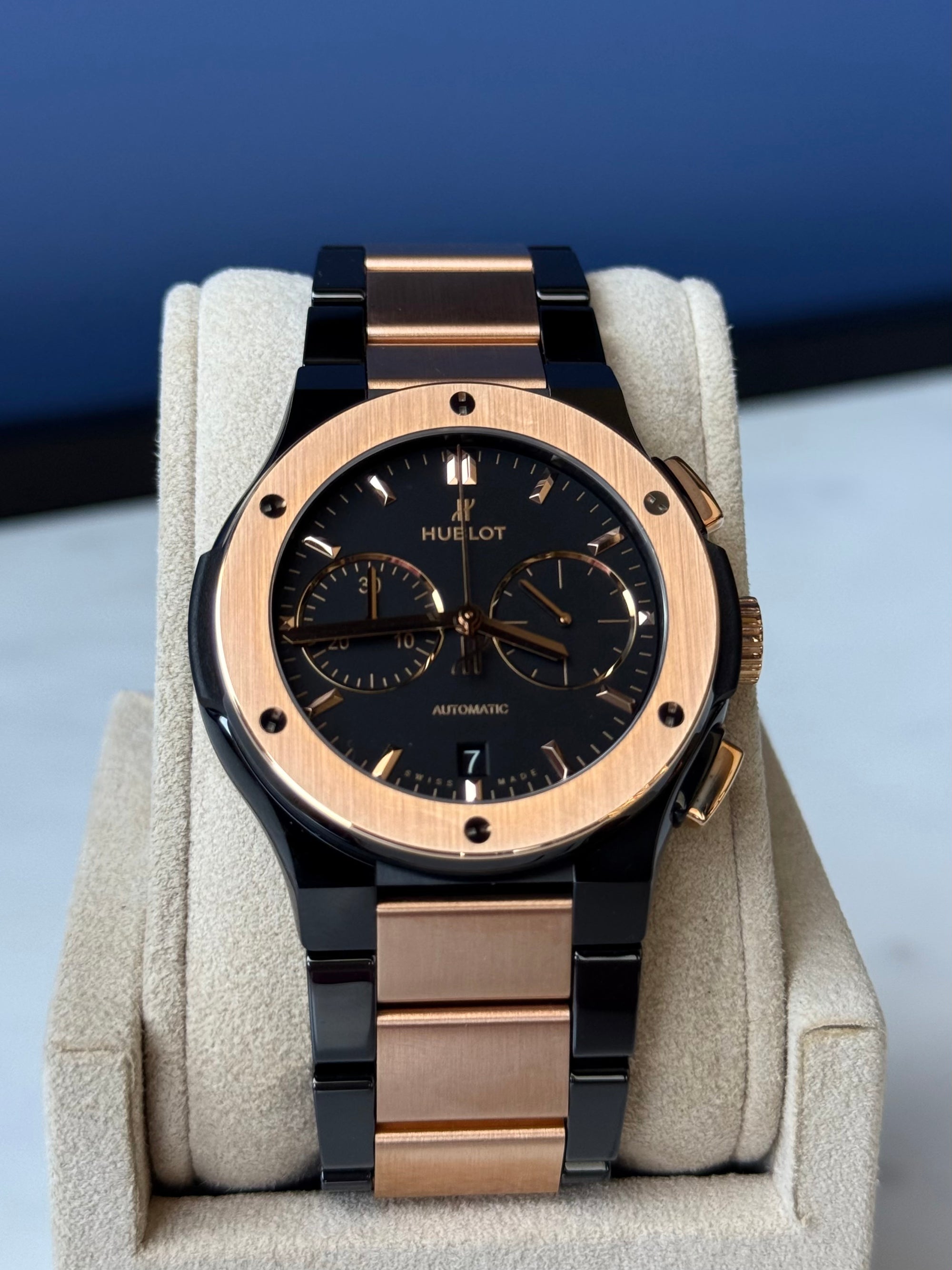 Hublot Classic Fusion Chronograph Black Dial on 18k King Gold/titanium Bracelet 540.CO.1180.CO Complete 2026