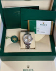 Rolex Datejust Midsize Silver Diamond Dial on Jubilee 178384 Complete 2016