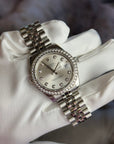 Rolex Datejust Midsize Silver Diamond Dial on Jubilee 178384 Complete 2016
