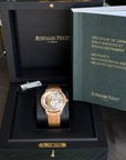 Audemars Piguet Millenary Hand-Wound White Mother of Pearl Dial on Leather Strap 77247OR.ZZ.A812CR.01 Papers 2017