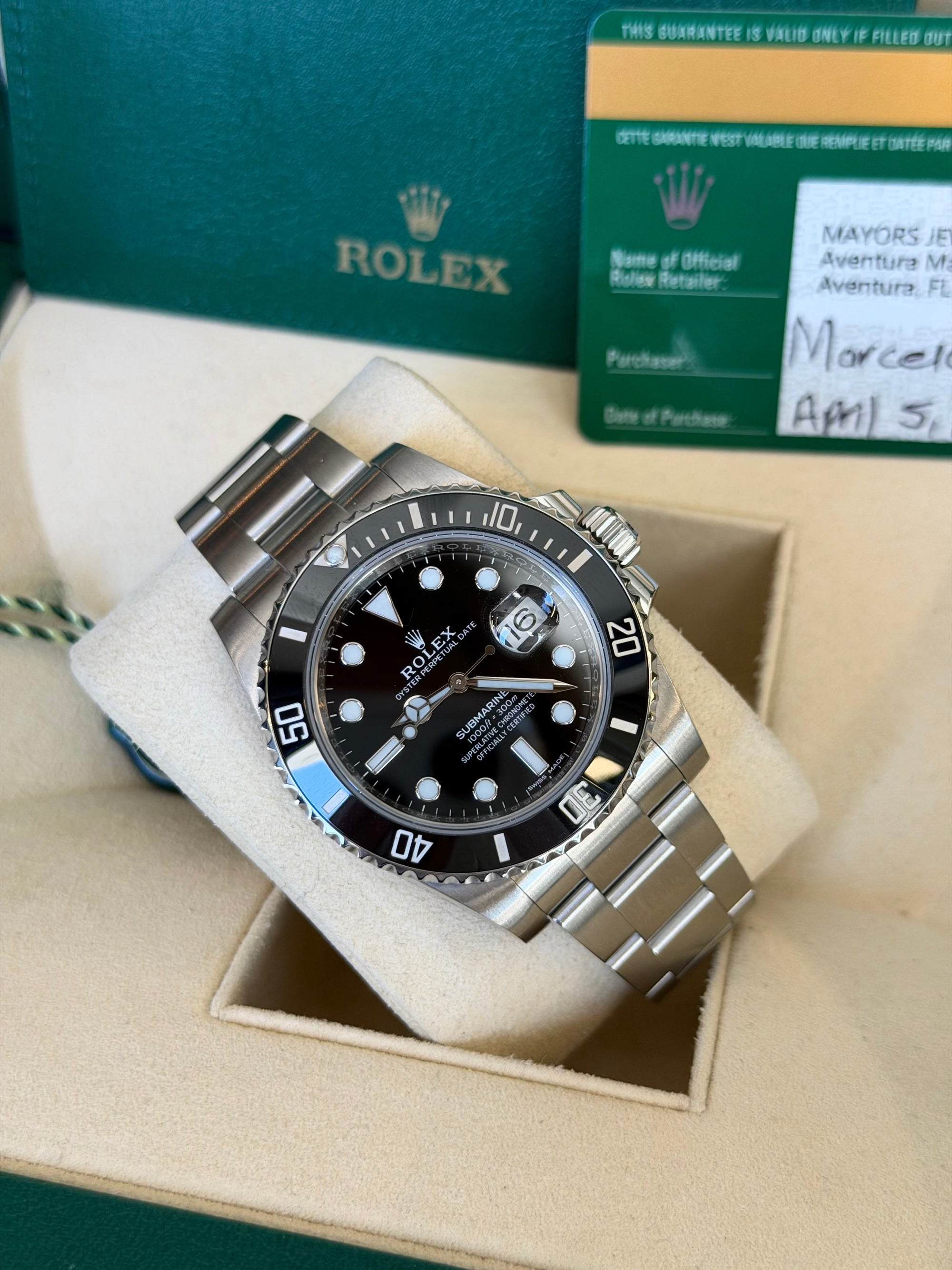 Rolex Submariner Black Dial on Oyster 116610LN Card 2019