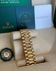 Rolex Day-Date 40 Black Baguette Diamond Dial on President 228348RBR Service Papers