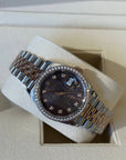 Rolex Datejust Chocolate Diamond Anniversary Dial on Jubilee 126281 Complete 2019