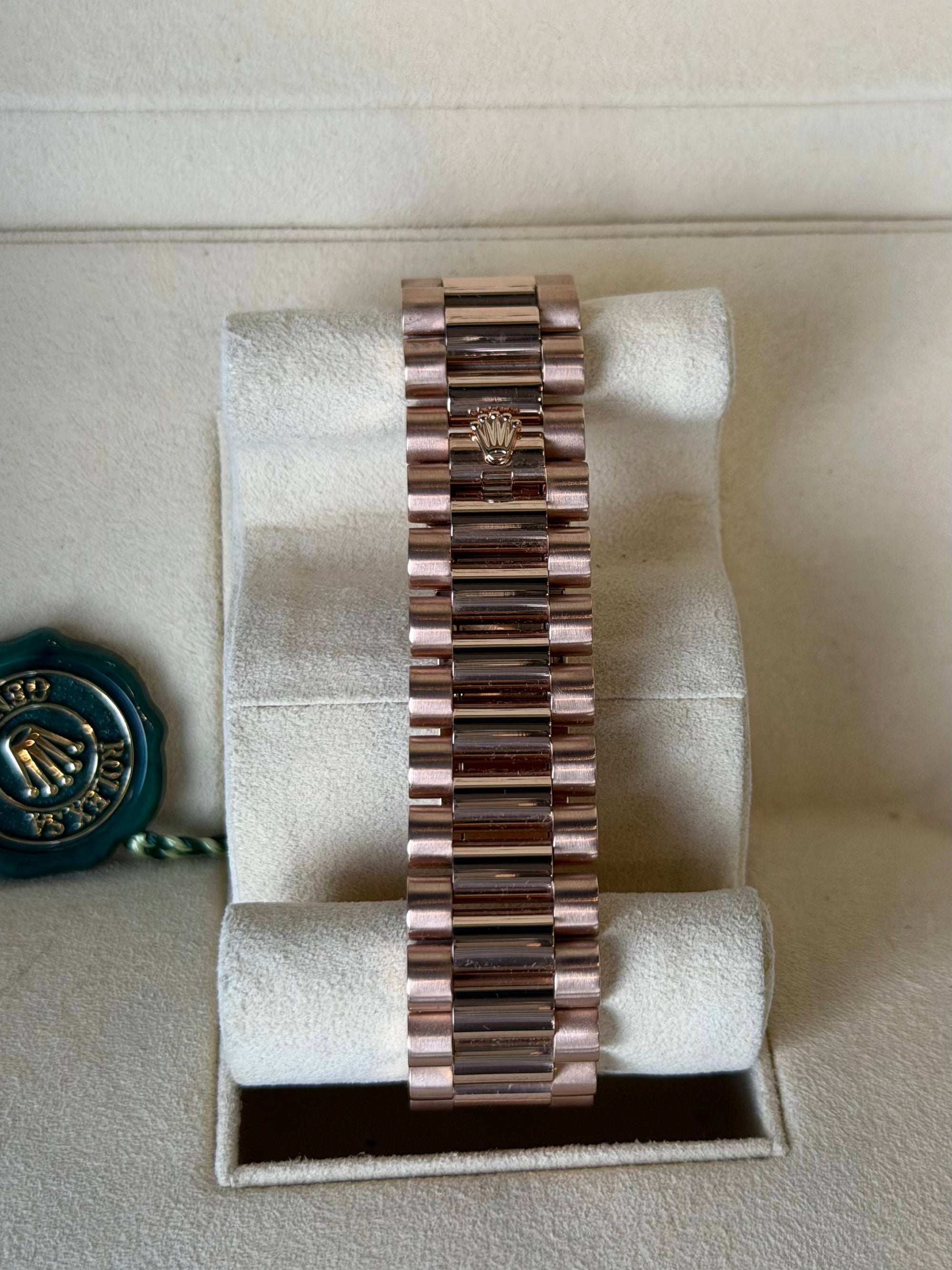 Rolex President Day-Date II Diamond Dial on Presidential 218235 Service Papers