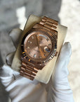 Rolex President Day-Date II Diamond Dial on Presidential 218235 Service Papers