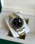 Rolex Datejust Black Diamond Dial on Oyster 126233 Complete 2018