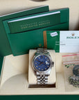 Rolex Datejust Blue Diamond Dial on Jubilee 116234 Complete Open Date