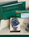 Rolex Datejust Blue Diamond Dial on Jubilee 116234 Complete Open Date