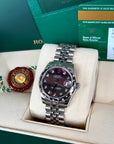 Rolex Datejust 31 Dark Mother of Pearl Diamond Dial on Jubilee 178344 Complete 2017