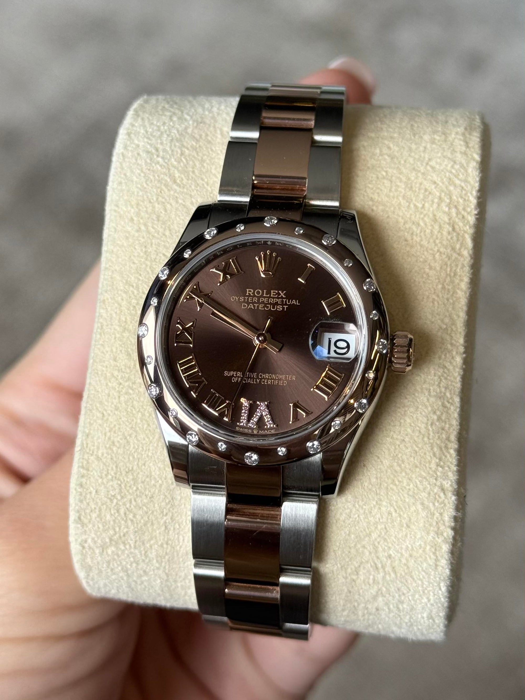 Rolex Datejust 31 Chocolate Diamond Roman Dial on Oyster 278341 Complete 2022