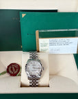 Rolex Datejust 31 Mother of Pearl Roman Diamond Dial on Jubilee 178344 Complete 2013
