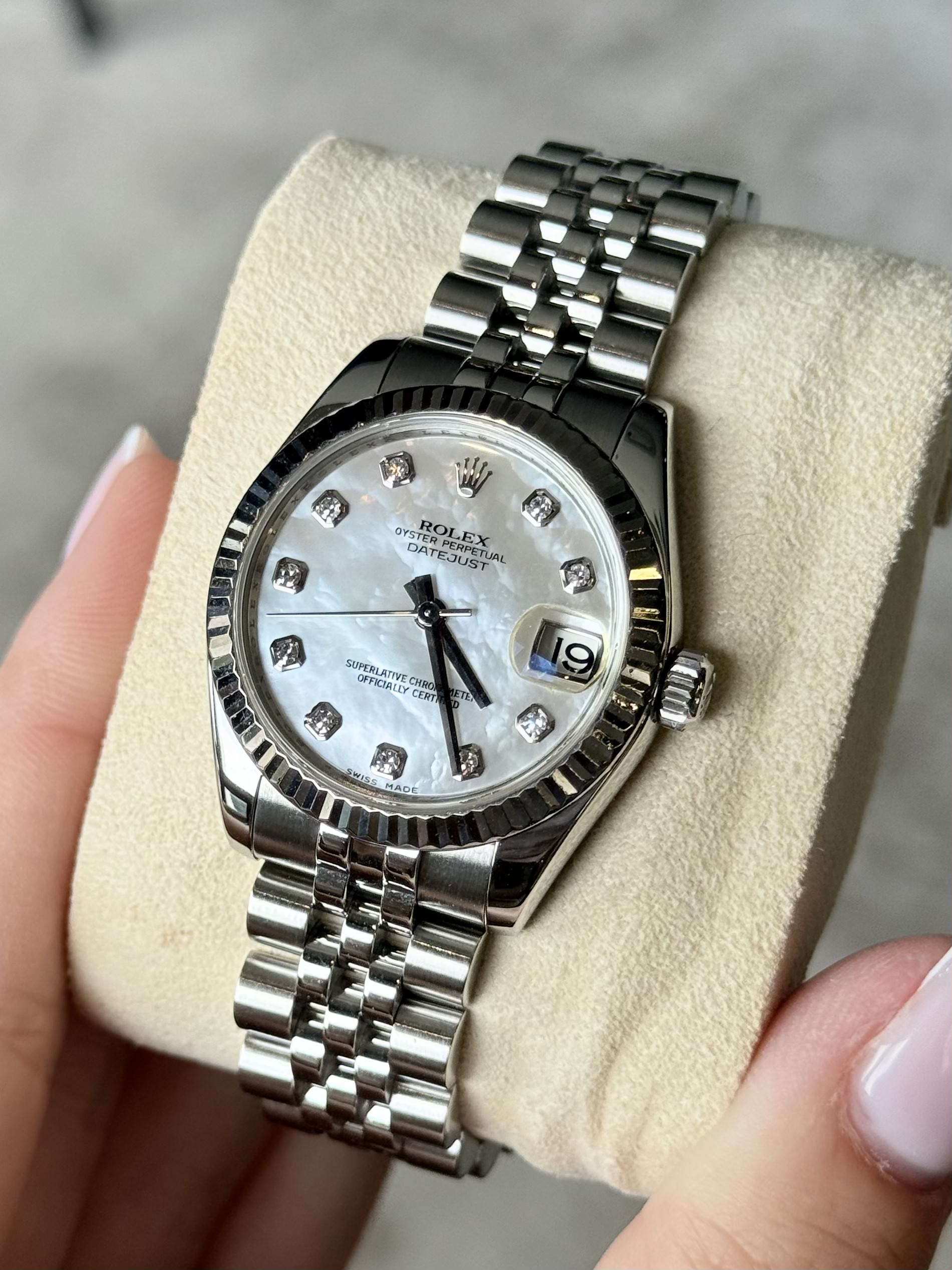 Rolex Datejust Mother of Pearl Diamond Dial on Jubilee 178274 Complete 2000