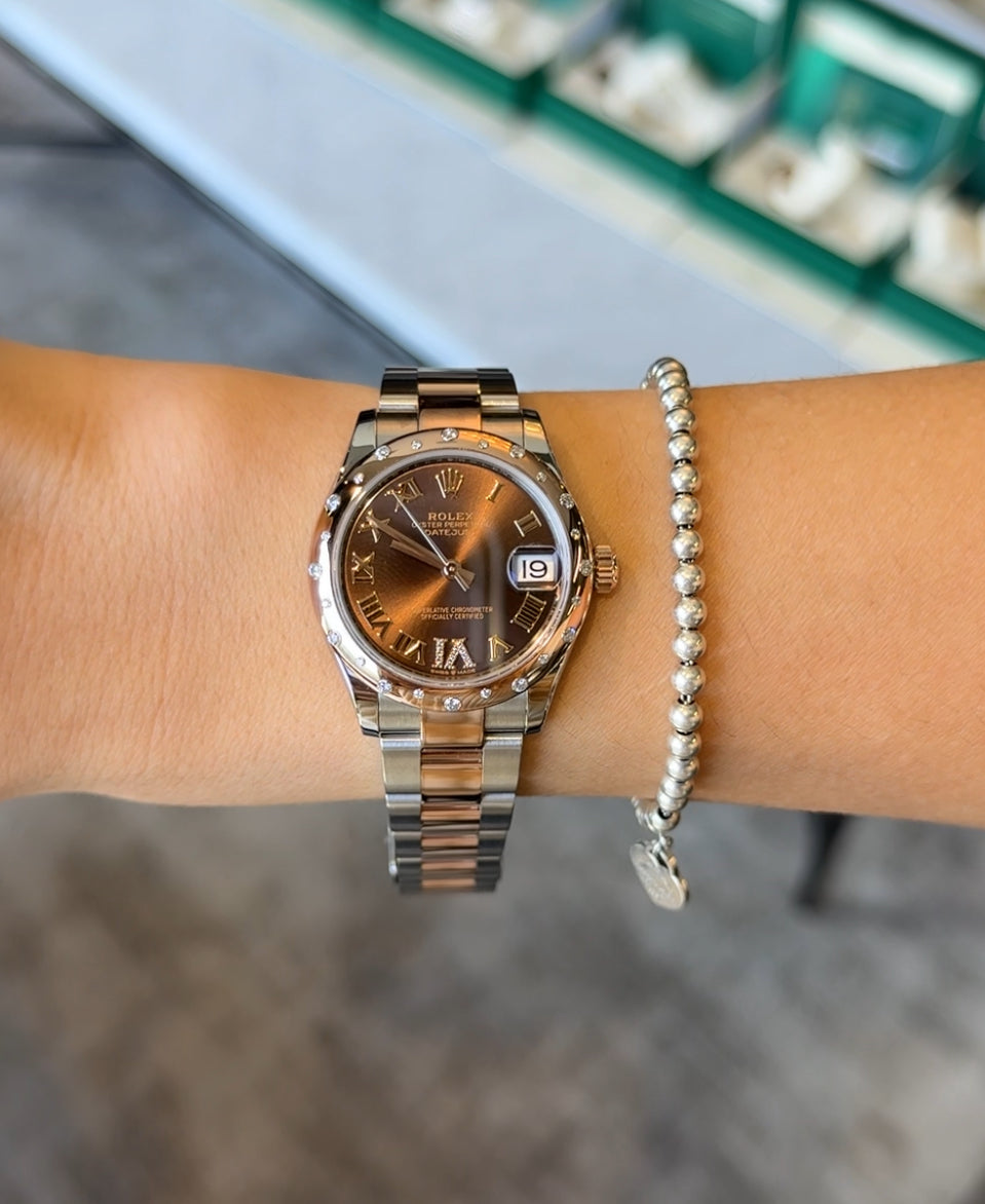 Rolex Datejust 31 Chocolate Diamond Roman Dial on Oyster 278341 Complete 2022