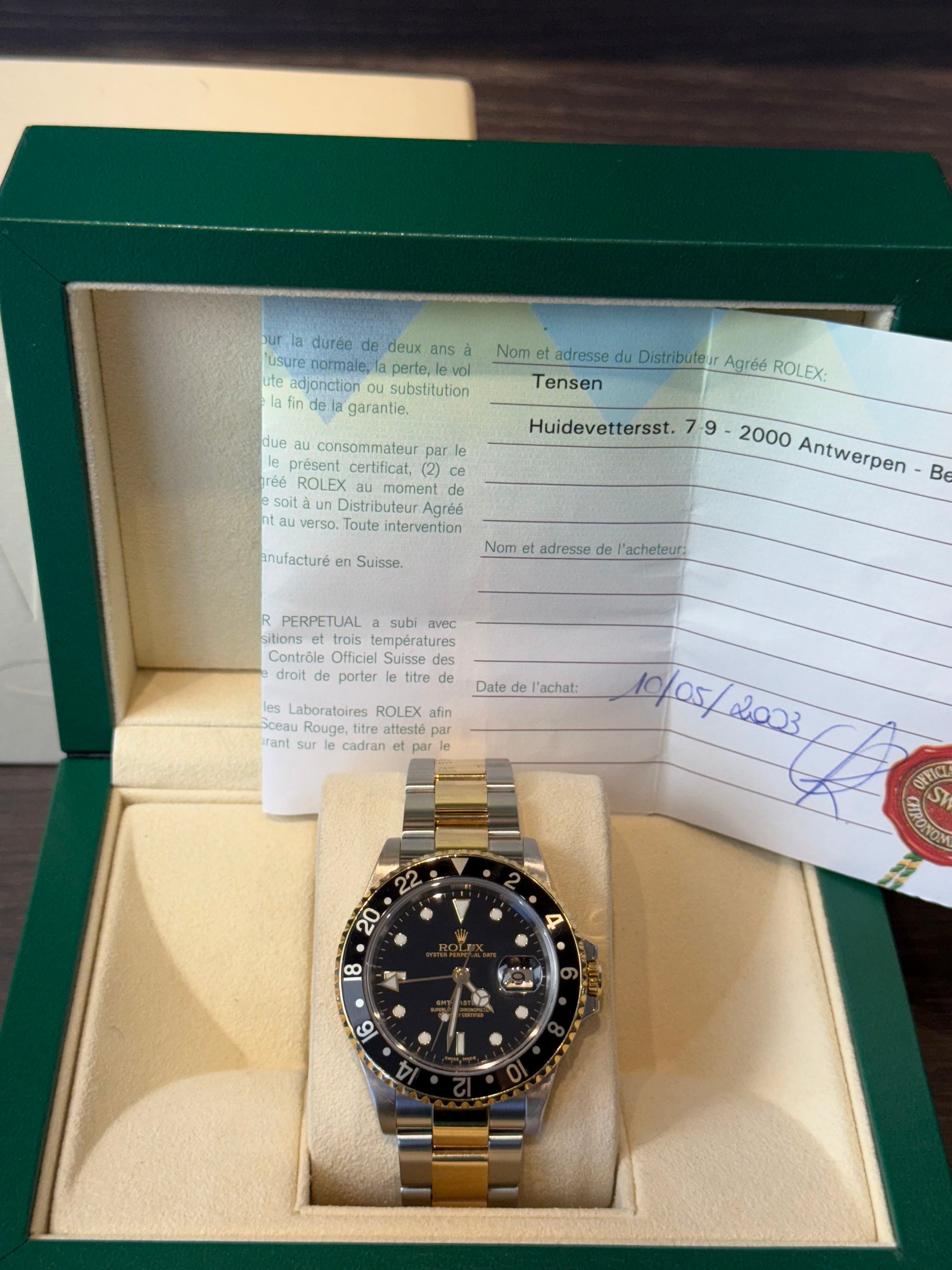 Rolex GMT-Master II Black Dial on Oyster 16713 Complete 2003