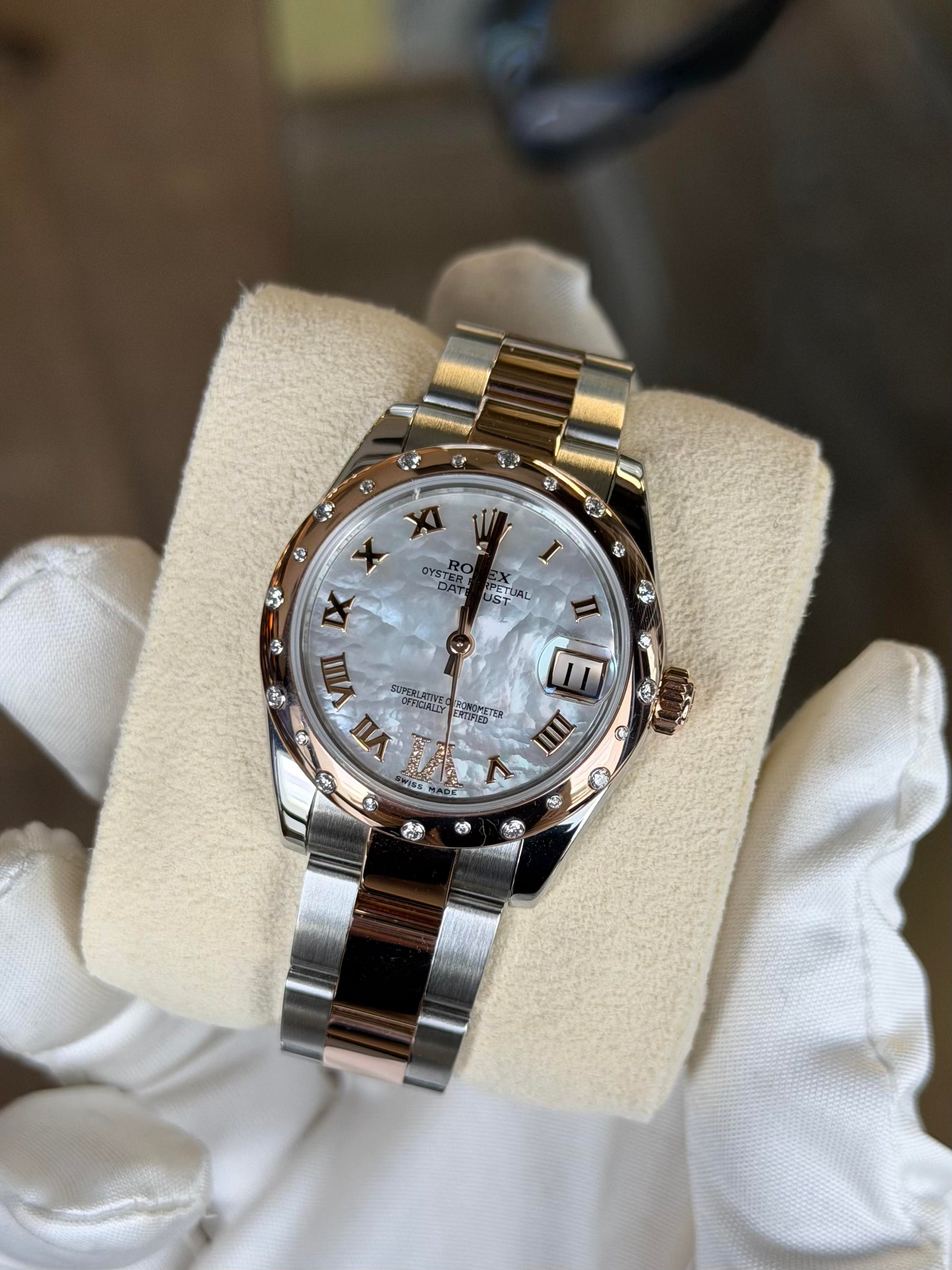Rolex Datejust 31 Mother of Pearl Roman Dial on Oyster 178341 Complete 2013