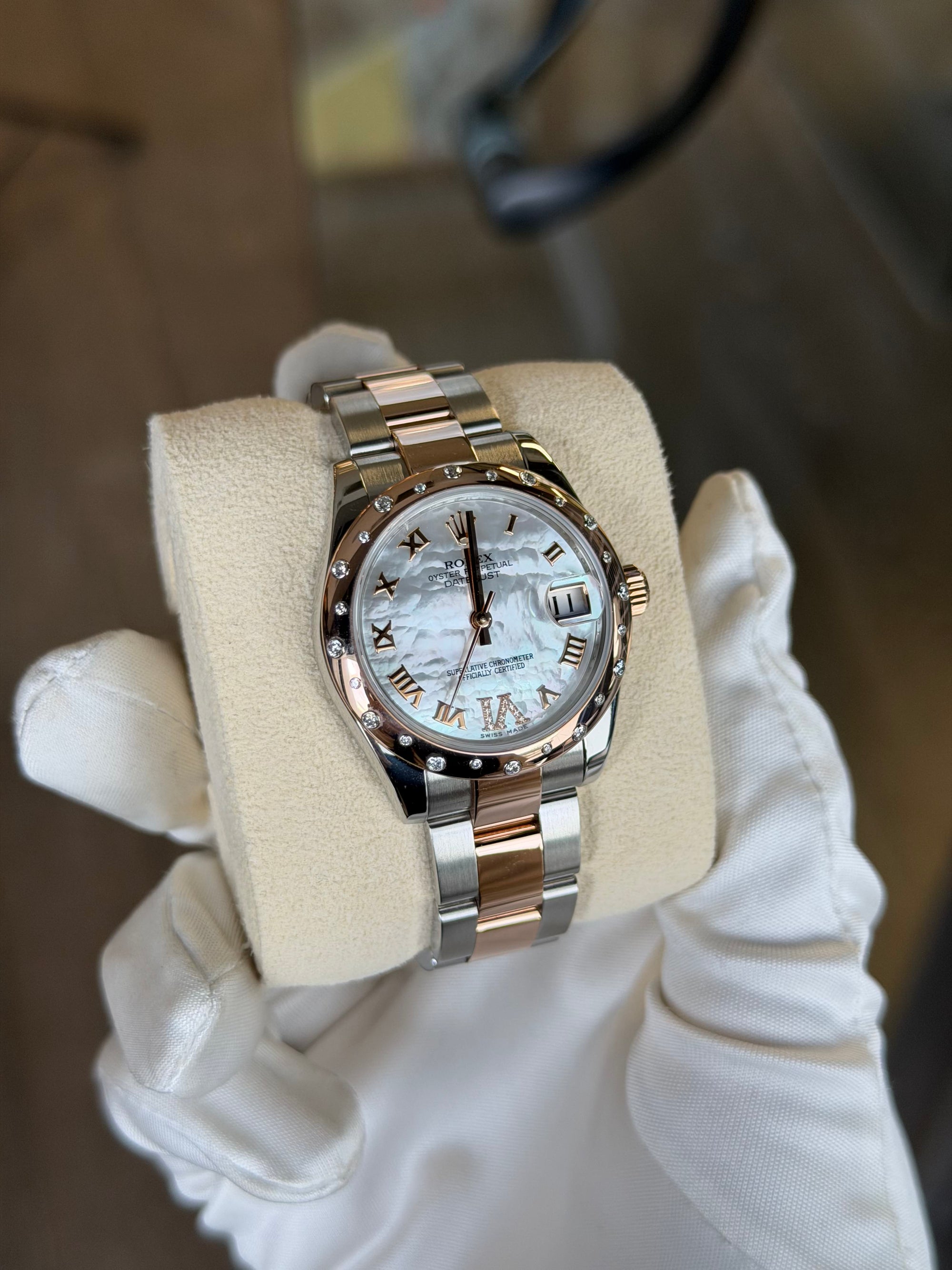 Rolex Datejust 31 Mother of Pearl Roman Dial on Oyster 178341 Complete 2013