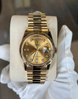 Rolex Day-Date 36 Champagne Diamond Dial on President 118238 Complete 2008