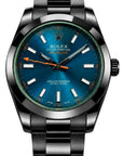 Rolex Milgauss Blue Dial on Oyster 116400GV Complete 2014