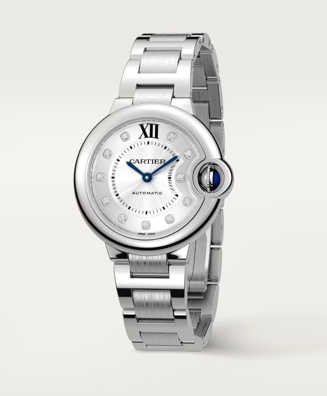 Cartier Ballon Bleu 33mm Silver Dial on Stainless Steel W4BB0021 Complete 2023