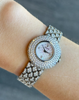 Rolex Cellini Orchid Mother of Pearl Dial on White Gold set with Diamonds 6221/9