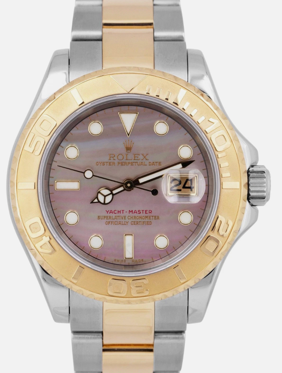 Rolex Yacht Master Dark Mother Of Pearl Dial on Oyster 16623 Card 2009