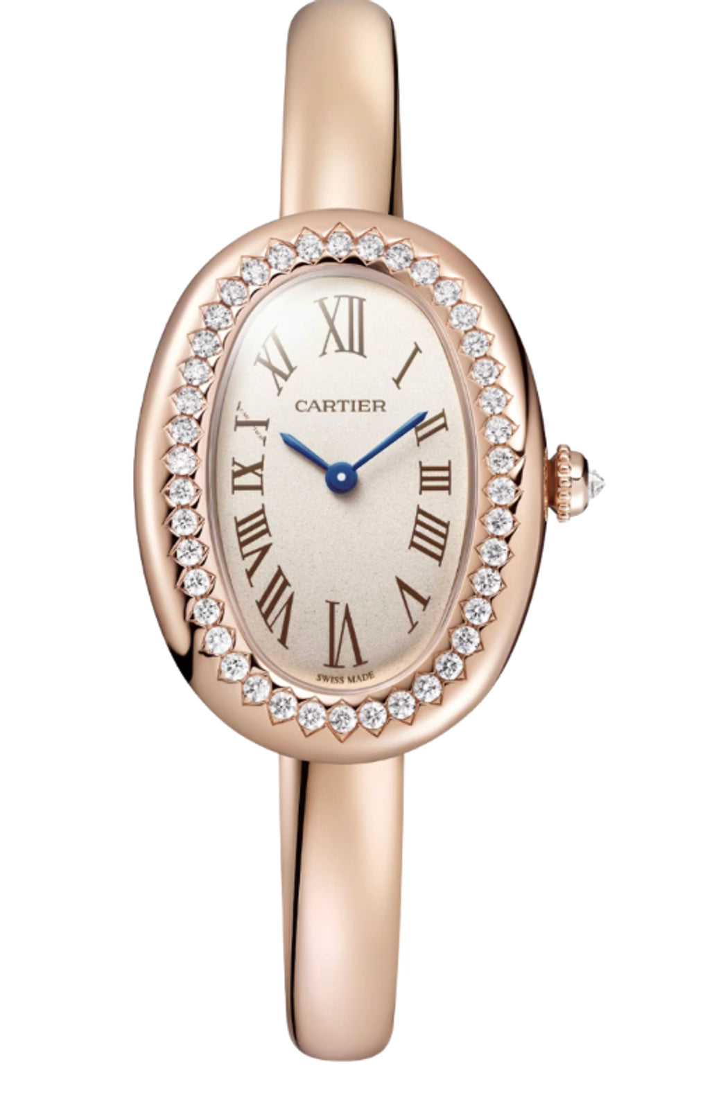 Cartier Baignoire Silver Roman Dial on WJBA0041 Complete Open Date
