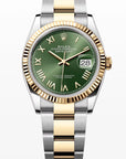 Rolex Datejust 36 Olive Green Roman Dial on Oyster 126233 Complete 2026