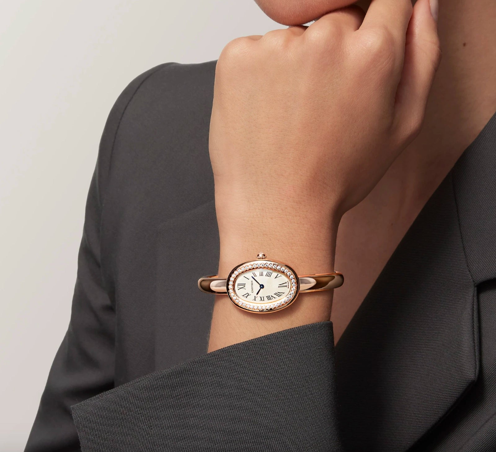 Cartier Baignoire Silver Roman Dial on WJBA0041 Complete Open Date