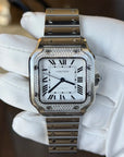 Cartier Santos de Cartier Medium Sunray Dial on Bracelet W4SA0005 Card
