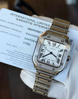 Cartier Santos de Cartier Medium Sunray Dial on Bracelet W4SA0005 Card