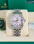 Rolex Datejust 31 Pink Mother of Pearl Diamond Dial on Jubilee 178344 Card 2021