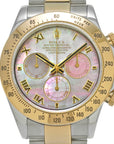 Rolex Cosmograph Daytona Dark Mother of Pearl Roman Dial on Oyster 116523NR Service Papers