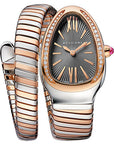 Bvlgari Serpenti Tubogas Gray Dial on Spiral Bracelet 102681 Complete