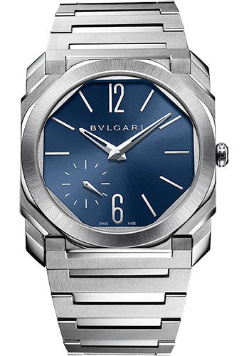 Bvlgari Octo Finissimo Blue Dial on Bracelet 103431 Complete