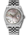 Rolex Datejust Dark Mother-Of-Pearl Diamond Dial on Jubilee 116244 Card 2017