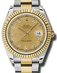 Rolex Datejust II Champagne Diamond Dial on Oyster 116333 Card 2010