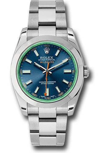 Rolex Milgauss Blue Dial on Oyster 116400GV Card 2015