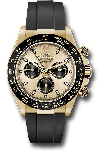 Rolex Daytona Champagne And Index Dial on Oysterflex 116518LN Complete 2022
