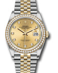 Rolex Datejust 36 Champagne Diamond Dial on Jubilee 126283 Card 2020