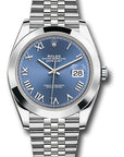 Rolex Datejust 41 Blue Roman Dial on Jubilee 126300 Complete 2023