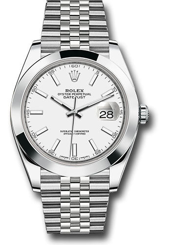 Rolex Datejust 41 White Index Dial on Jubilee 126300 Complete 2026