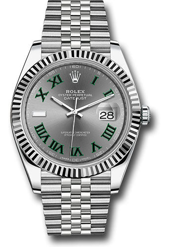 Rolex Datejust 41 Slate Green Roman Dial on Jubilee 126334 Complete 2024