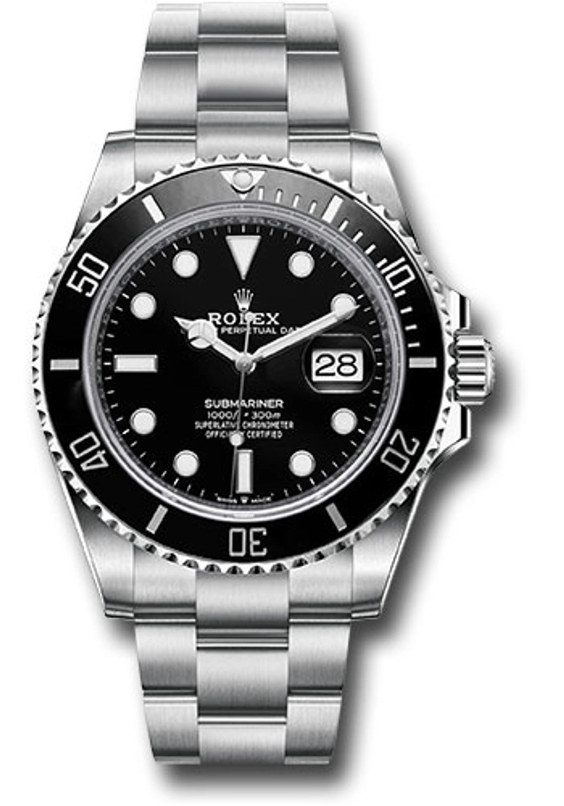 Rolex Submariner Black Dial on Oyster 126610LN Complete 2024