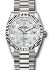 Rolex Day-Date 36 Mother-Of-Pearl Diamond Dial on President 118239 Service Papers and Box 2025