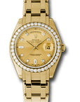 Rolex Pearlmaster Masterpiece Champagne Diamond Dial on Oyster 18948 Card 2015