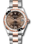 Rolex Datejust 31 Chocolate Diamond Roman Dial on Oyster 278341 Complete 2022