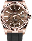 Rolex SkyDweller Chocolate Dial on Oysterflex 326235 Complete 2023