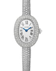 Cartier Baignoire Mini Silver Dial on Diamond Bracelet HPI01773 Complete