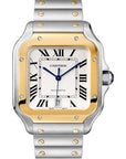 Cartier Santos de Cartier Large Silver Dial on Bracelet W2SA0009 Complete Open Date